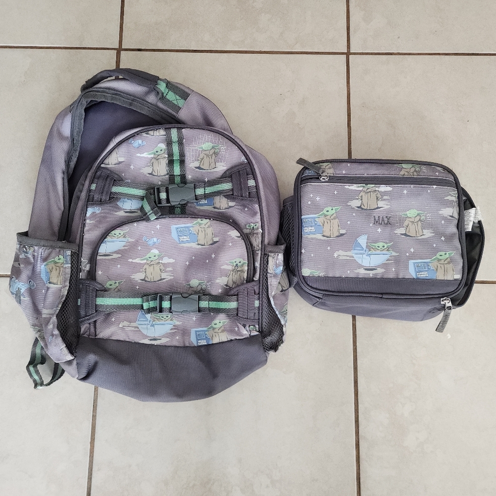 Pottery Barn Backpack & Lunchbox. Lunchbox has name on it.